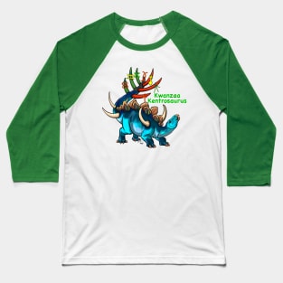 TWD HoliDinos: Kwanzaa Kentrosaurus - Text Baseball T-Shirt